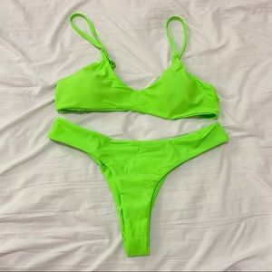 Neon Green Bathing Suit NWOT